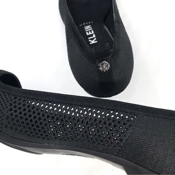 Anne Klein iflex REBECCA Black Perforated Mesh Slip On Pointed Toe Comfort Heels - Picture 11 of 16